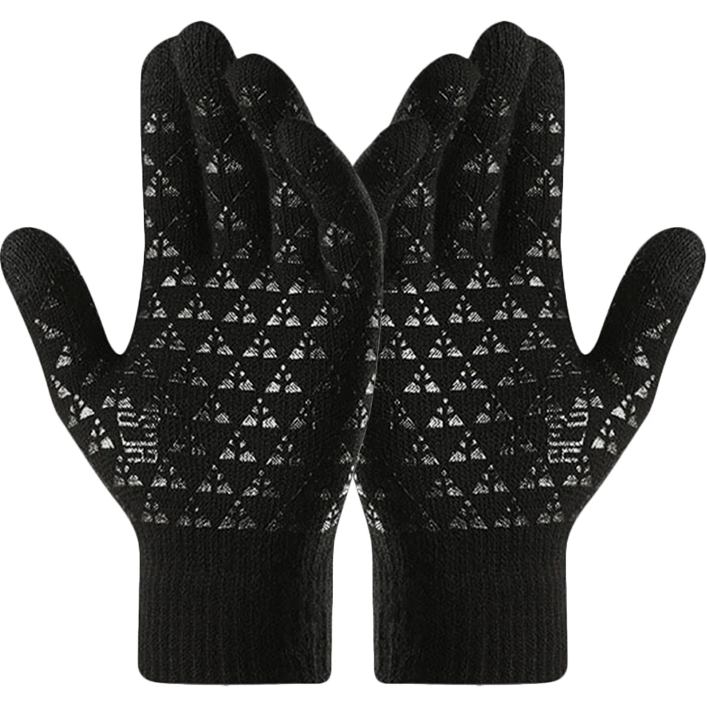 

1 Pair Touch Screen Warm Riding Gloves Breathable Anti Slip Reusable Cycling Hand Cover For Fitness Winter Biking