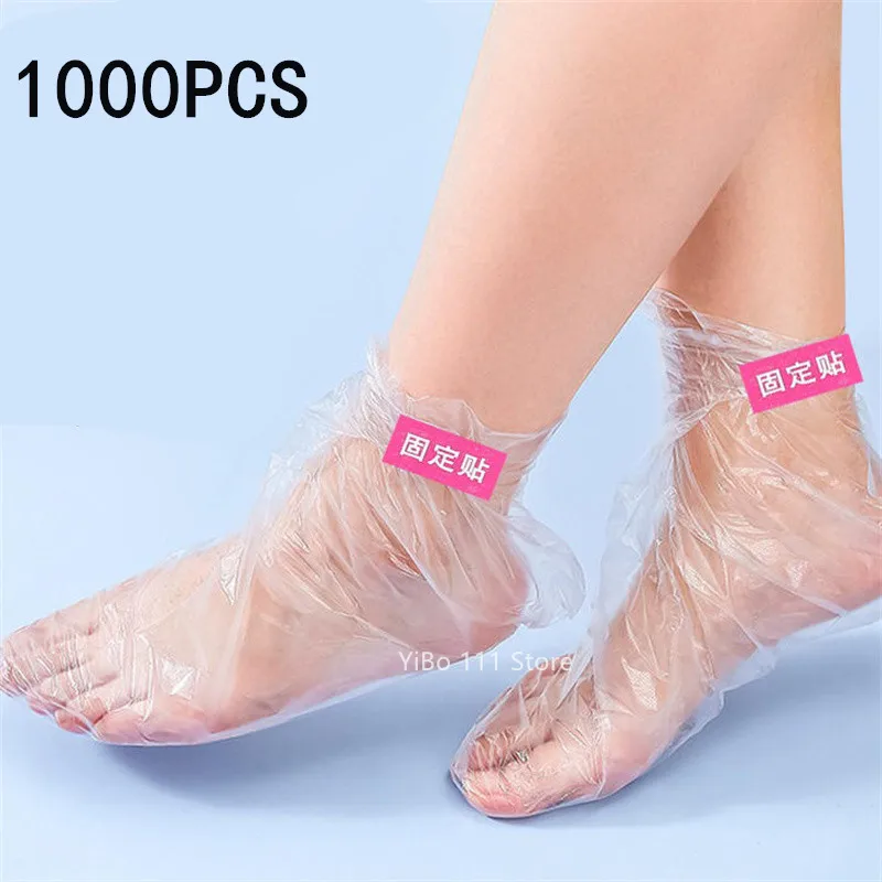100/200/1000PCS Clear Disposable Foot Bags PE Plastic SPA Covers For Pedicure Chapped Feet Care Prevent Infection