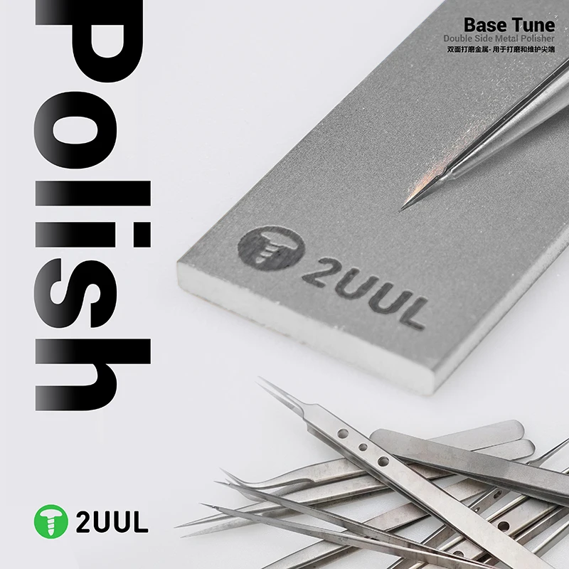 2UUL FM01 1PC Base Tune-Double-Double Sides Lucidatore per la Manutenzione del Telefono Pinzette Saldatore Punta Rettifica Lucidatore