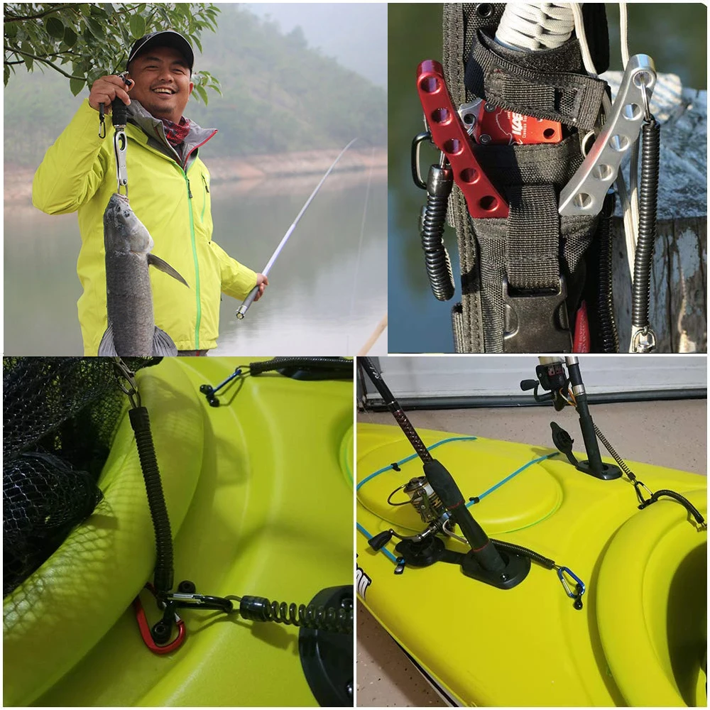 Cordón Retráctil en Espiral Goture con Mosquetón para Pesca - imagen 5