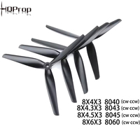 2Pair HQprop 8X4X3 8040/8X4.3X3 8043/8X4.5X3 8045 / 8X6X3 8060 Glass Fiber Reinforced Nylon Propeller CW CCW for FPV 8inch Drone