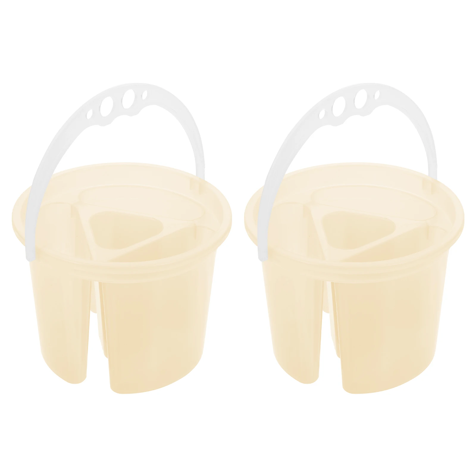 

2pcs Pen Basin Sturdy Paint Brush Washer Plastic Multi Functional Artist Brush Basins Painting Tools Smooth Surface