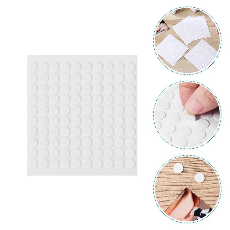 Round Adhesive Double Sided Tape Stickers 500dots Removable Sticky Tack No Trace Small Stickers For Posters Crafts Decoration