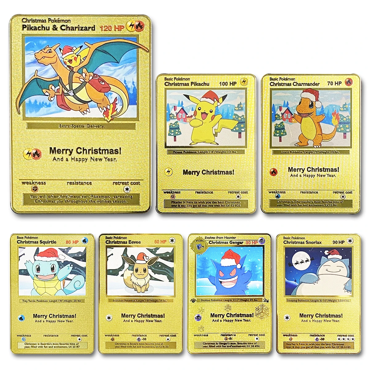 Cartões de Metal Anime Pokémon, Pikachu, Charizard, Arceus, Mewtwo, Blastoise, Vmax, GX, V Letters, Cartão da coleção do jogo, Presentes do