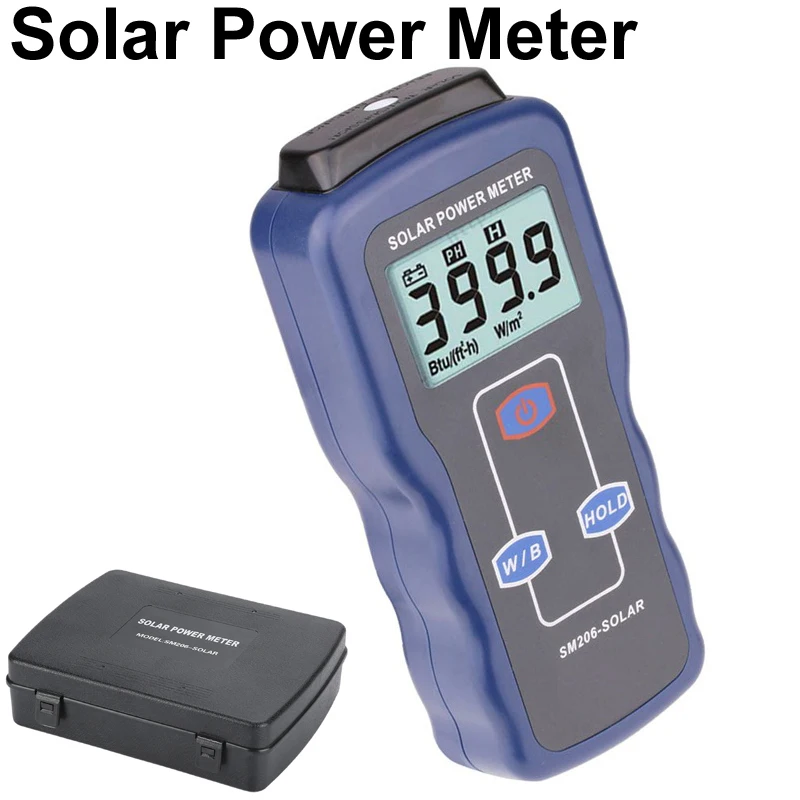 

Digital LCD Solar Power Meter UV NIR Instrument Radiation Sun Measuring Tester Light Intensity Irradiance Measurement SM206