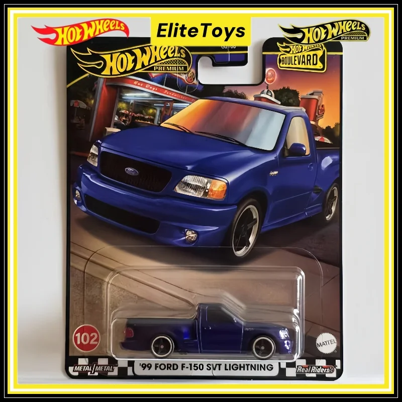 

Подлинные автомобили Hot Wheels премиум-класса Boulevard Ford SVT Lightning 1:64, литая под давлением мини-модель автомобиля, сплав, коллекционные игрушки для мальчиков, подарок