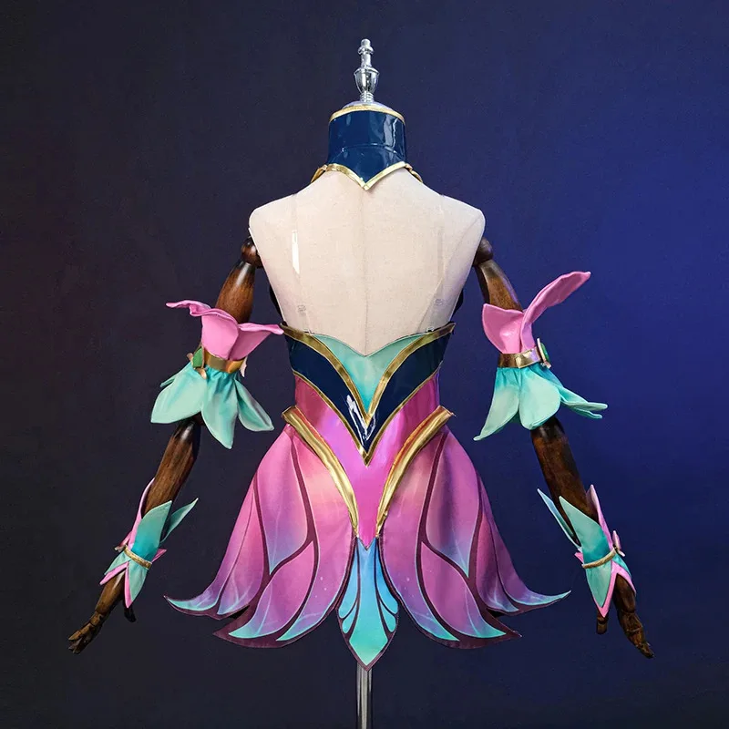 ROLECOS Game LOL Faerie Court Lux Cosplay Costume Game LOL Magical Faerie Lux Cosplay Outfit Halloween Women Suit New Skin