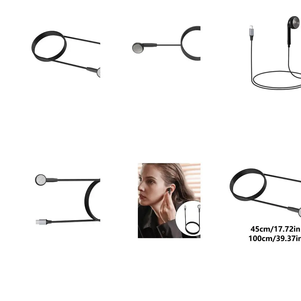 Écouteur Corded Corded C Elecoute à face unique sans micro Plugle simple lecture Conception Unisexe pour hommes Femmes A4WF
