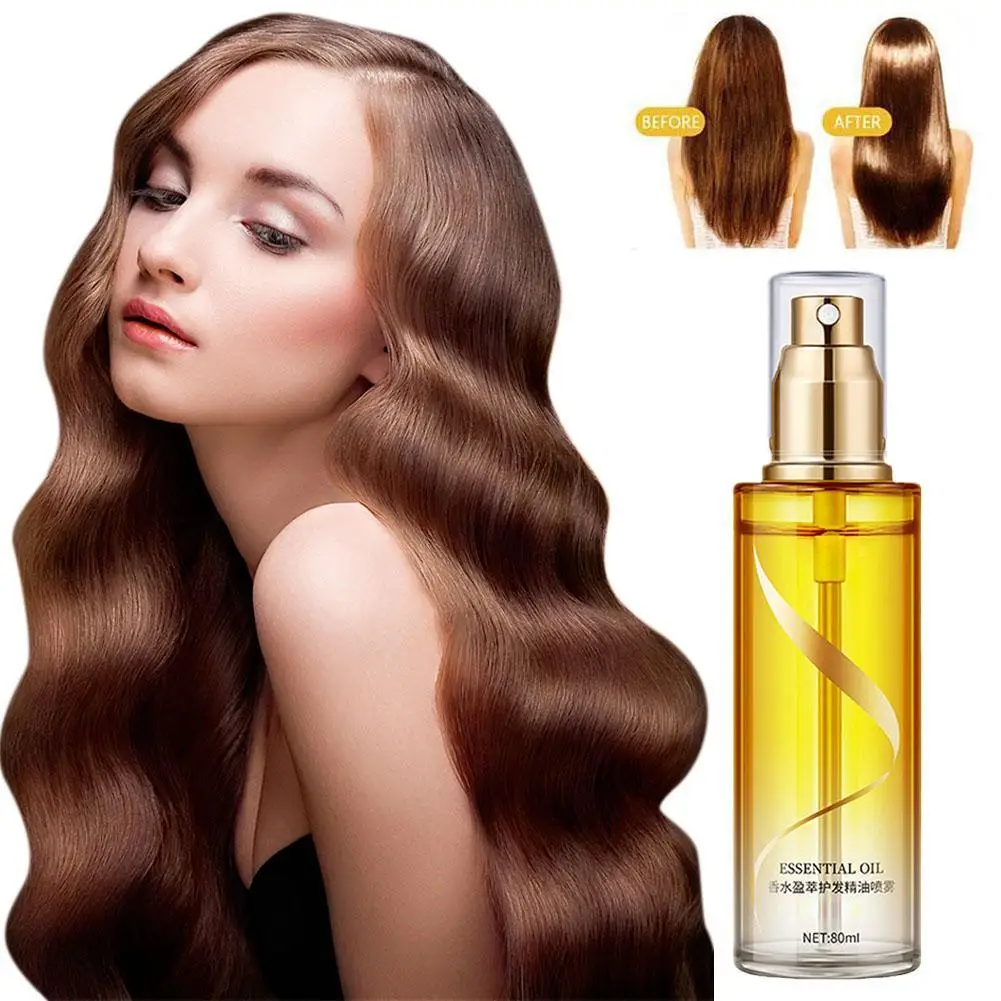 80ml Fragrance Hair Care Density Essentia L Oil Anti Prevent Lose Liquid Regrowth Anti-frizz Hairs Smooth Essentia L Oil Spray