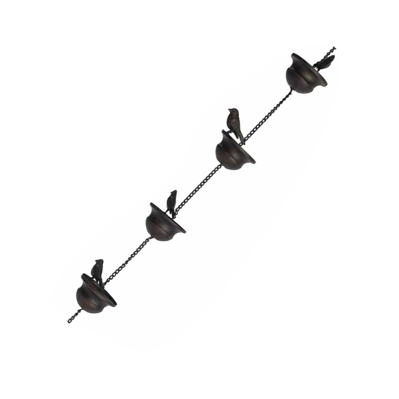 

Rain Chain for Gutters Outside Rain Catcher Metal Rain Cups for Drainage M76D