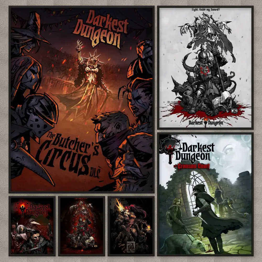 Role playing Roguelike games D-Darkest Dungeon Poster HD Wall Art Home Decor Waterproof Print Bedroom Garage Party Gift