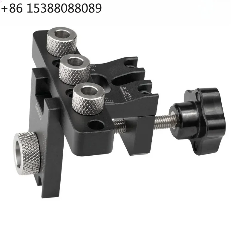 Woodworking 3-in-1 Hole Puncher Embedded Parts Log Tenon Positioning Punching Tool (1pcs)