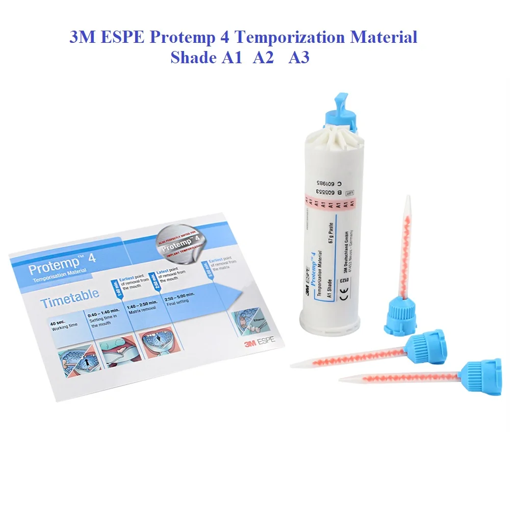 3M Protemp 4 Temporization Material For Crowns And Bridges  Veneers Shade A1 A2 A3 3M ESPE Protemp 4 Dental Material 67g/50ml