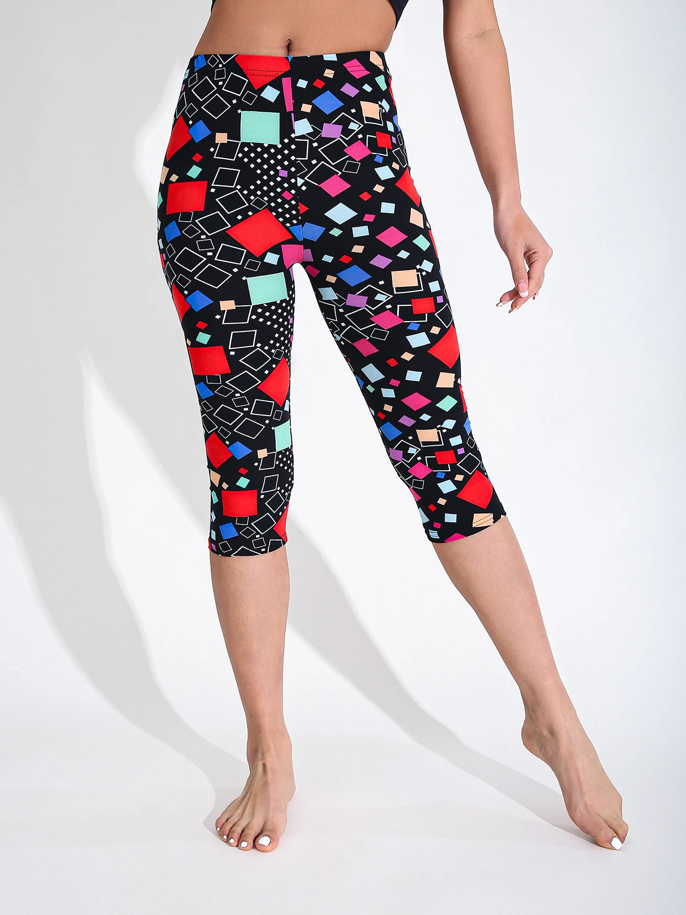 Summer Spring Fashion Casual Women's Seven point High Elasticity Legging Fitness Exercise Outerwear Slimming Yoga Pants