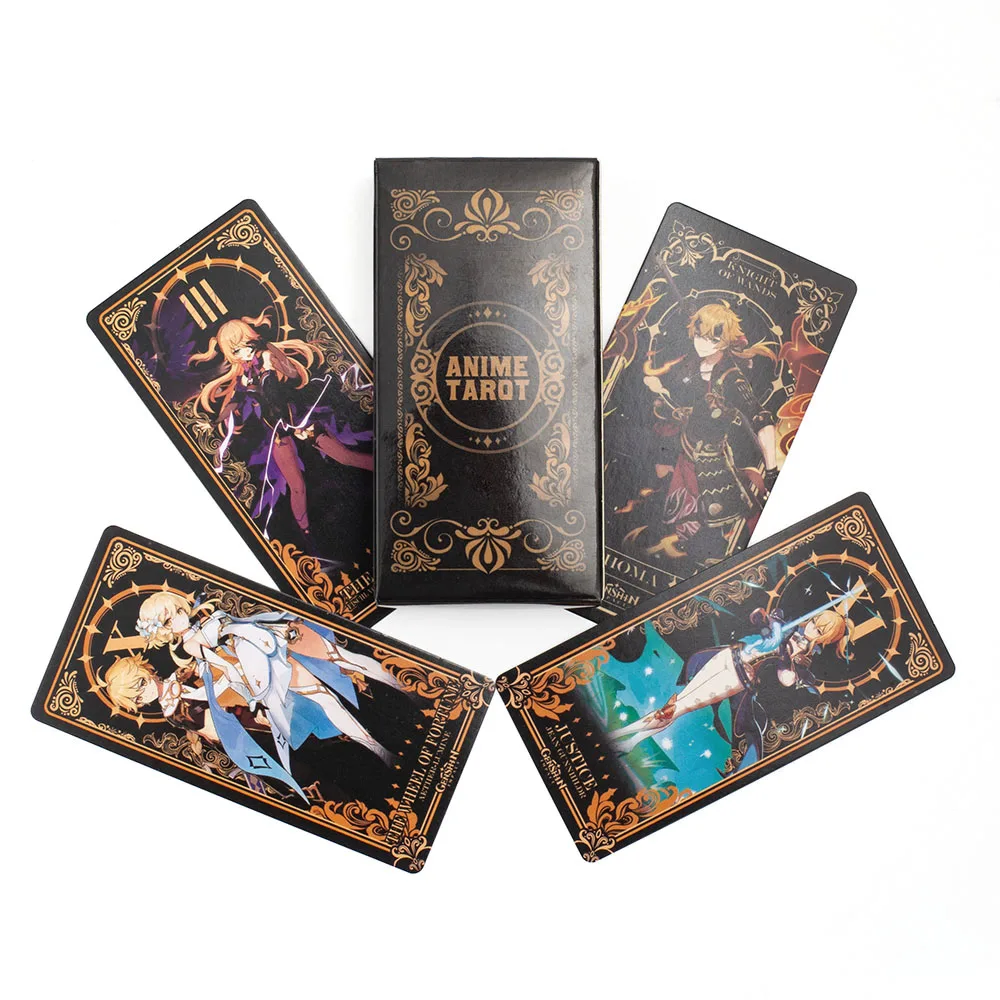 Anime Tarot 78 Stück Wahrsagekartenspiel Englische Version 10,3 * 6 cm Vision Board für Unterhaltung – Detail 5