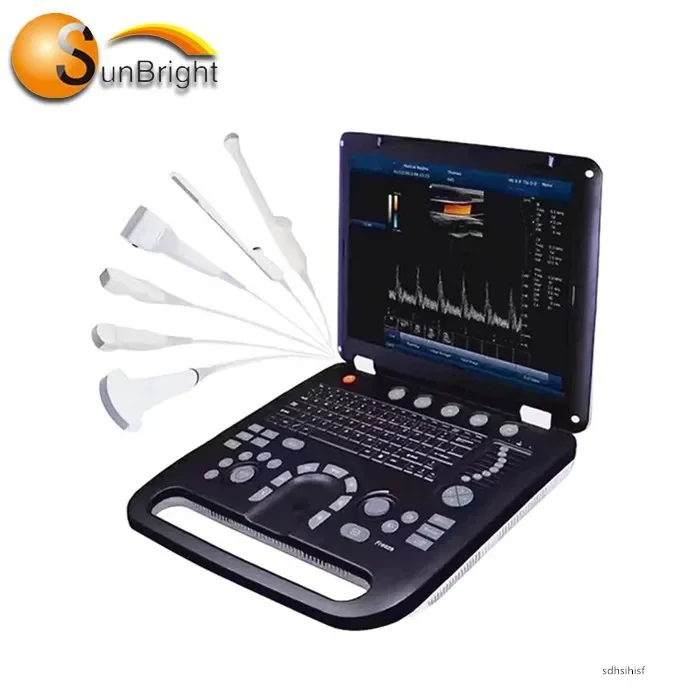 SUN-906C  portable ultrasound scanner Host + convex probe + computer bag + 3D, CW software