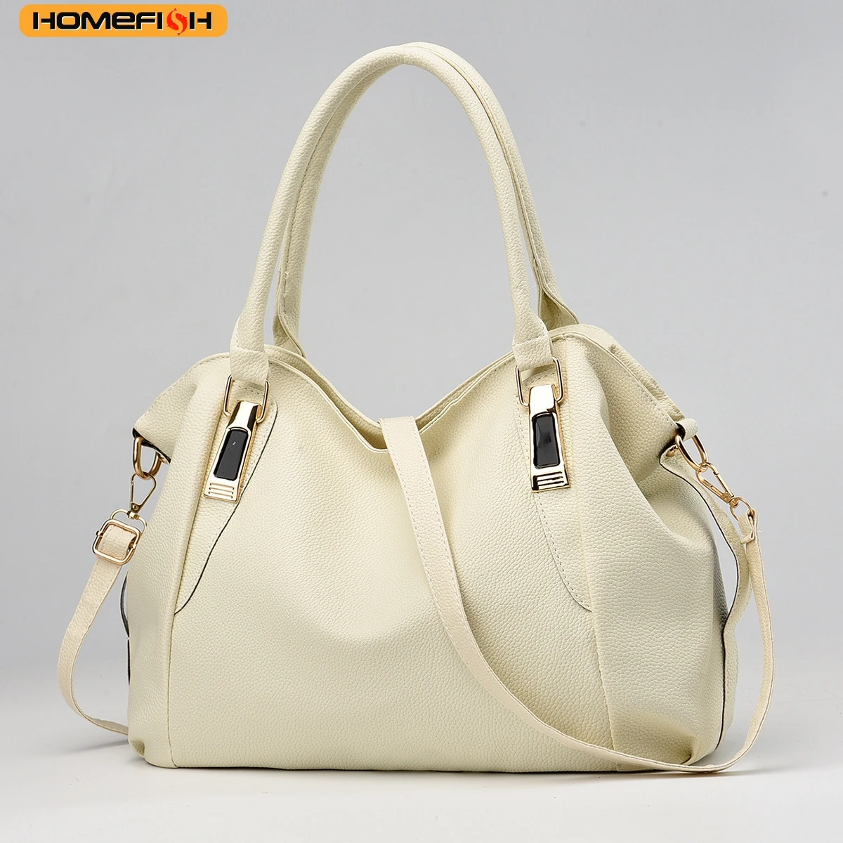 HOMEFISH Solid Soft Large Capacity Handbag for Women, Trendy Casual Shoulder Crossbody Bag image 6
