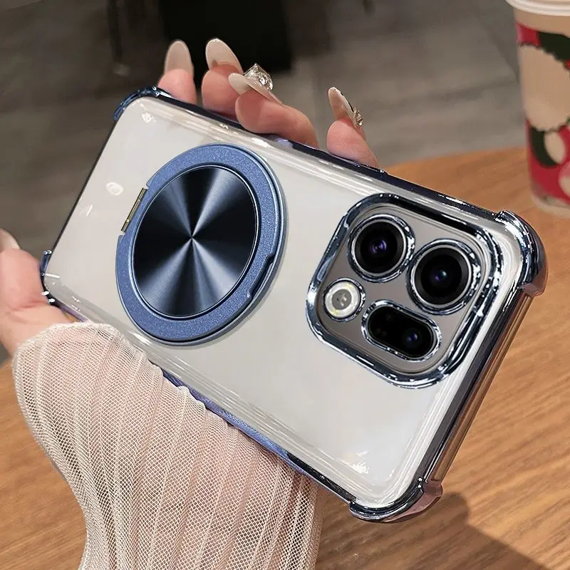 Für OPPO Find X9 Pro Fall Neue Vier-ecke Anti-drop Rotierenden Halterung Ultra-dünne Abdeckung für OPPO FindX9 stoßfest Stoßstange Funda