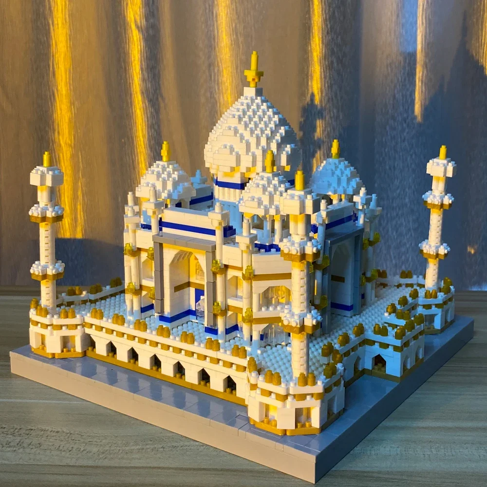 Juego de bloques de construcción del Taj Mahal DIY para adultos, juguetes ensamblados Premium, decoración del hogar y la Oficina, regalo único para entusiastas de la historia