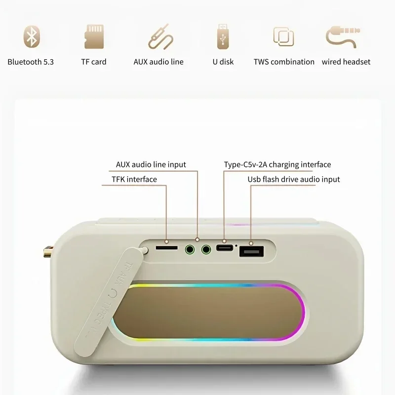 سمّاعات بلوتوث محمولة 30 واط لاسلكي TWS ستيريو ثلاثية الأبعاد مكبر صوت محيطي مركز الموسيقى في الهواء الطلق IPX5 مقاوم للماء TF AUX مضخم الصوت #5