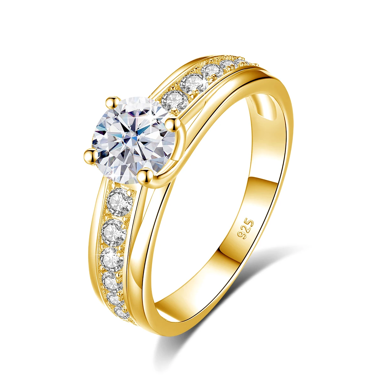 Präziser, brillanter 1-2-Karat-Moissanit-Ring mit Zertifikat, 100% 925er Silber, Hochzeitsschmuck, besteht den Diamanttester, Geschenk für Frauen. – Detail 6
