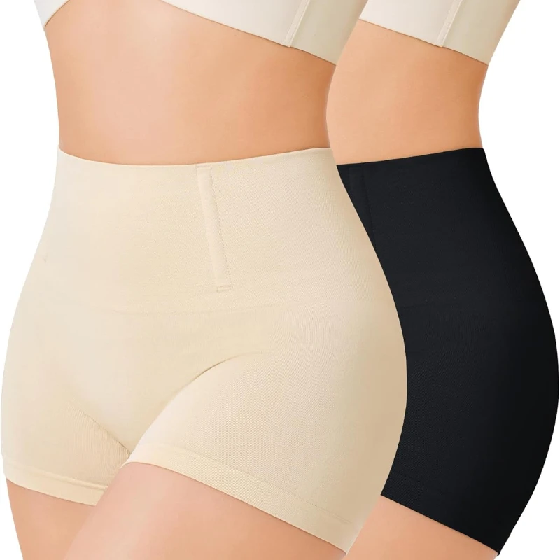 2 Pack Women's Shapewear Tummy Control Shorts Body Shaper Underwear Butt Lifting Panties, Ultra-soft seamless fabric.