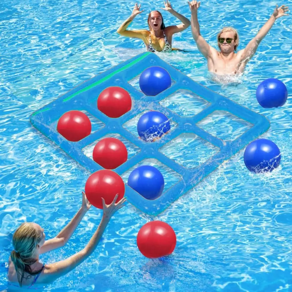 6/10 Balls Inflatable Pool Set Portable Leak-proof Pool Float Games Set Bright Color Boosts Coordination Skills