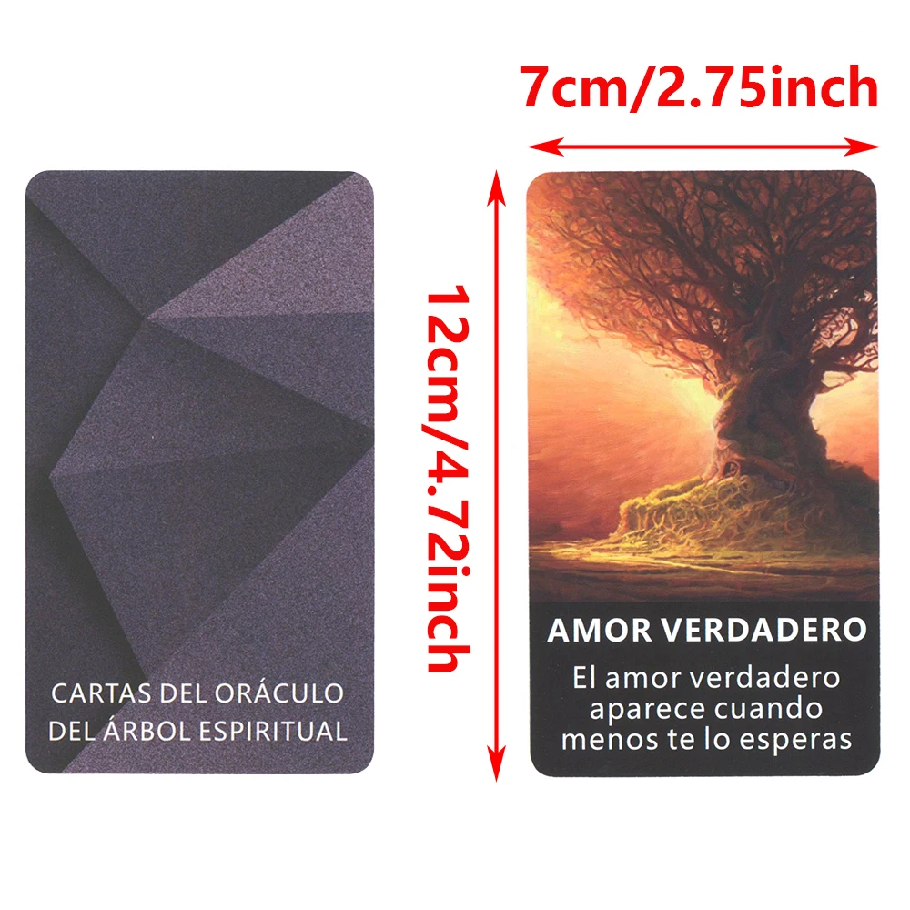 Spanish Oracle Cards Tarot Clarity Deck Spirit Tree Prophecy Divination with Meaning on It Keywords Taro 56-cards