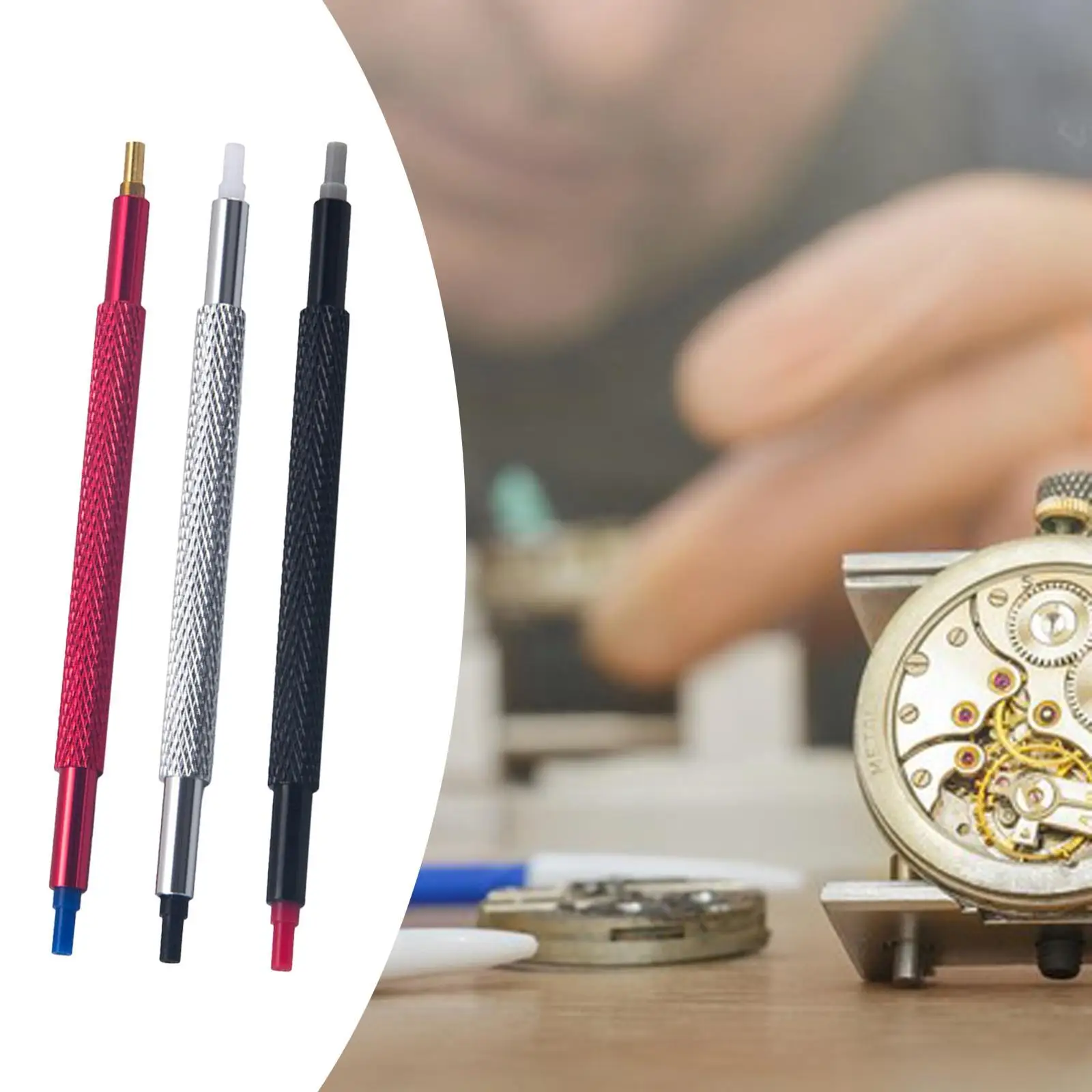 3x Watch Hand Pusher Fitting Set Metal for Watchmaker Wristwatch Repair Tool