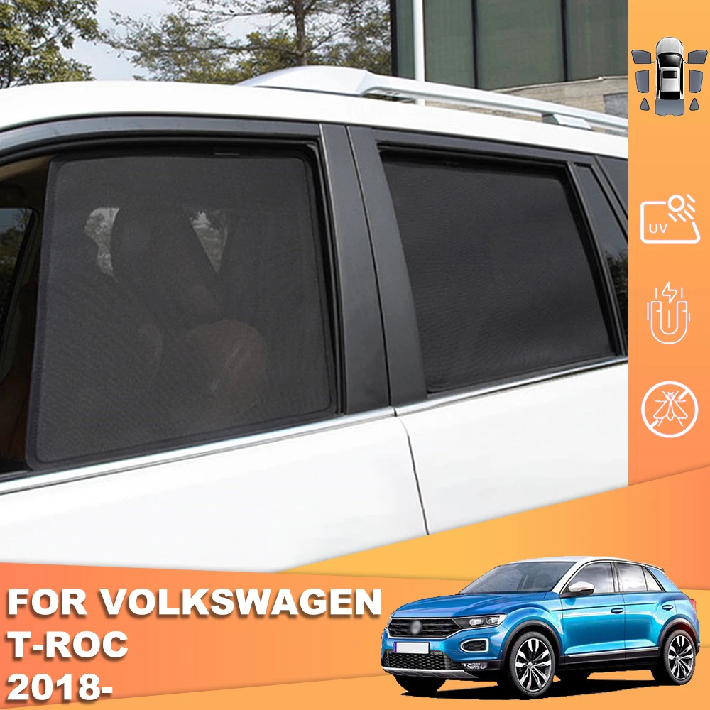 

For Volkswagen VW T-ROC 2017-2023 2024 TROC Car Sunshade Visor Front Windshield Curtain Rear Side Baby Window Sun Shade Shield