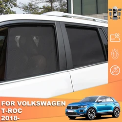 For Volkswagen VW T-ROC 2017-2024 TROC Magnetic Car Sunshade Visor Front Windshield Curtain Rear Side Baby Window Mesh Sun Shade