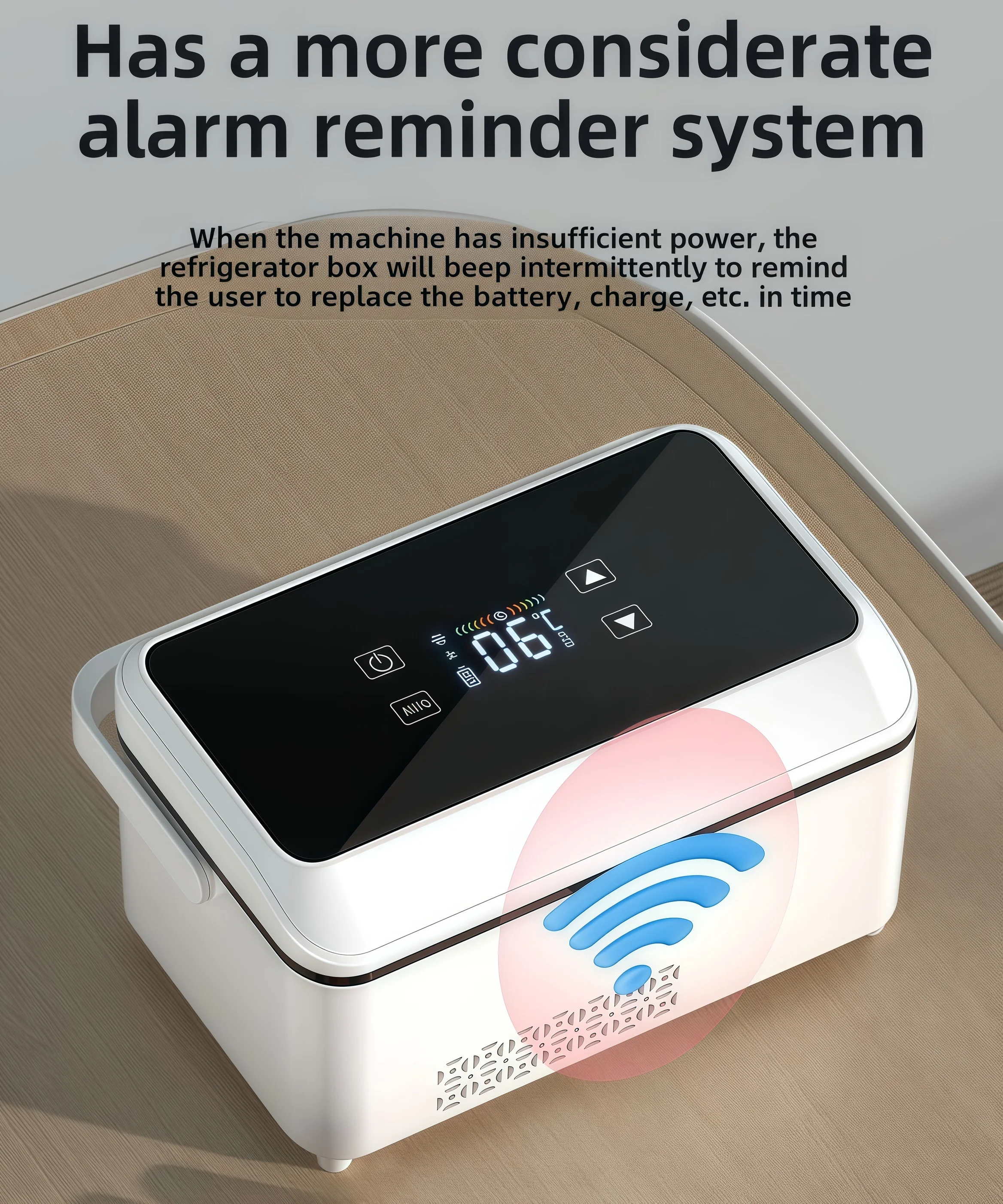 Insulin medicine refrigerator, vehicle mounted thermostatic refrigerator, suitable for diabetes patients with blood glucose mete