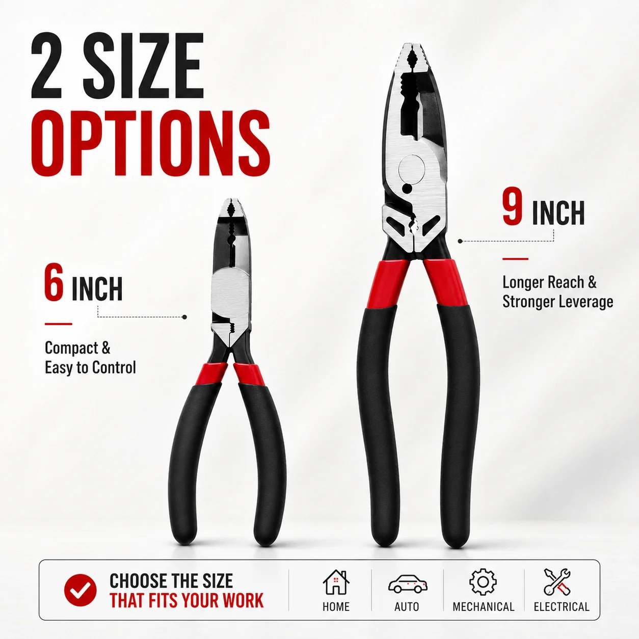 Multi-Disassembly Pliers, Stripped Damaged Screw Remover, Wire Cutter Crimper for Home Electrical Repair, Anti-Slip Grip