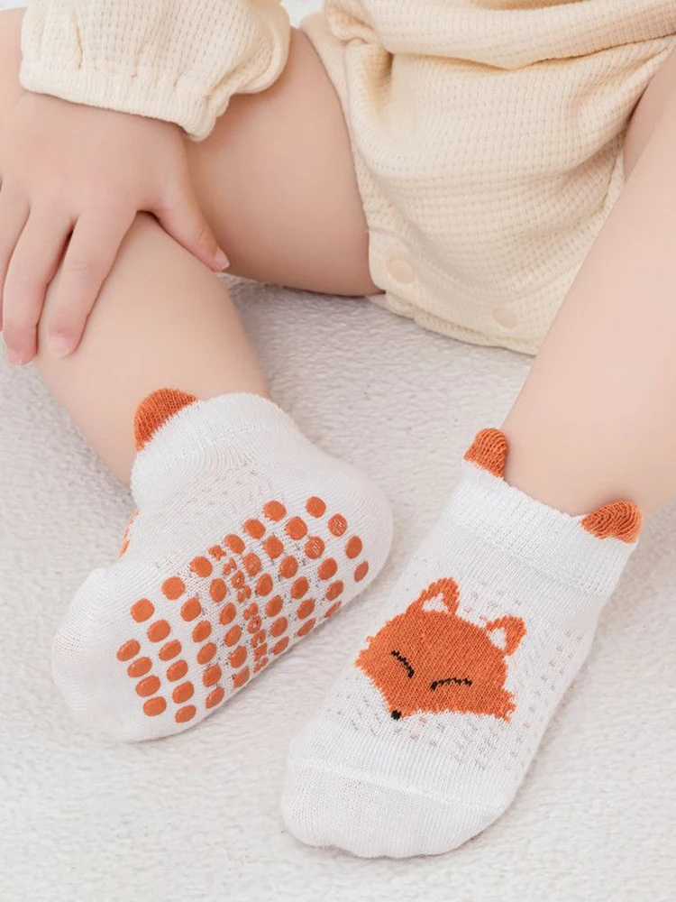 5 paia/lotto calzini appena nati estate maglia sottile traspirante puro cotone antiscivolo imparare a camminare calzini per bambini