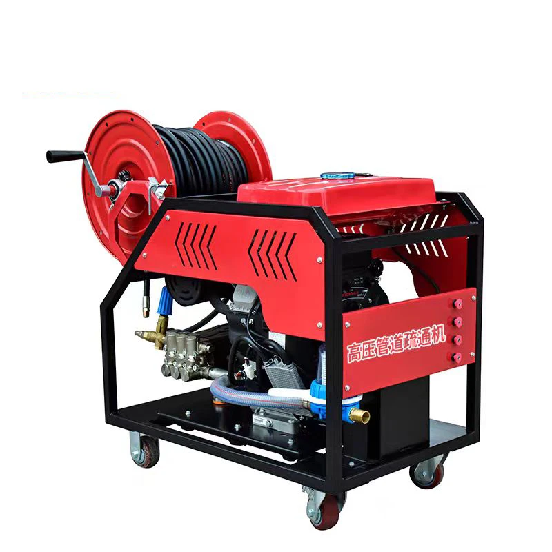 

2900Psi 50LPM Gasoline Pressure Water Jet Pump Cleaner Sewage Pipeline Dredging Machine Drain Sewer Pressure Washing Jetter