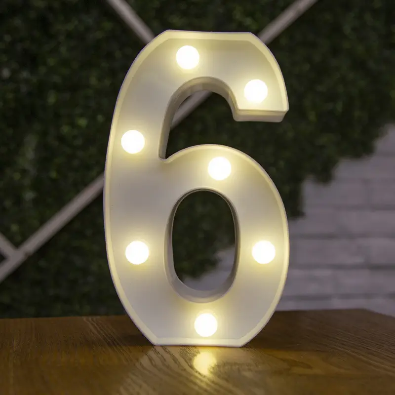 Alphabet Letter LED Nights Lights Number Lamp Decor Party Room Birthday Wall Wedding Home Decorations Personalised Ornaments - Image 29