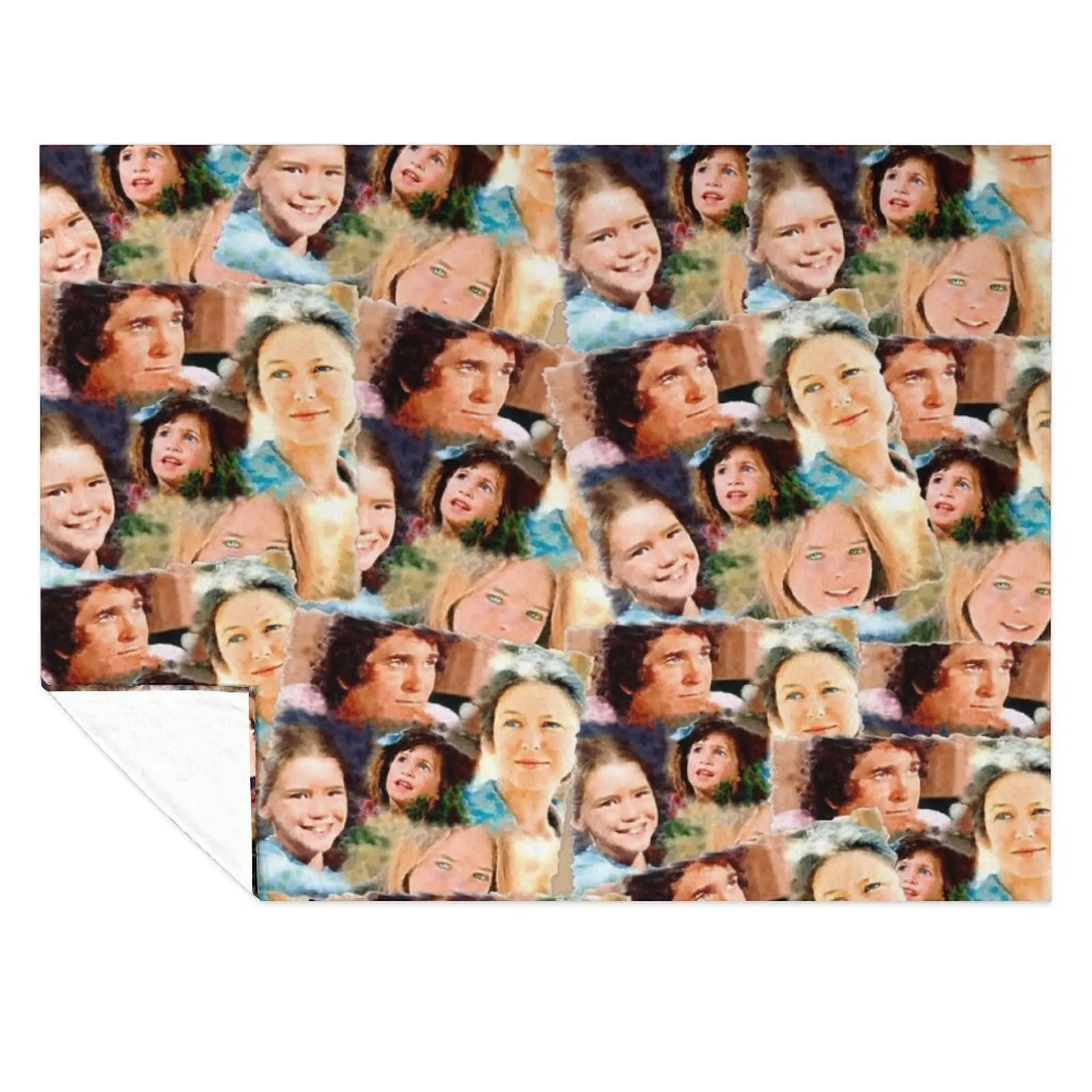 

Ingalls Family Collage Spread Throw Blanket sofa bed Decoratives Summer Beddings Blankets