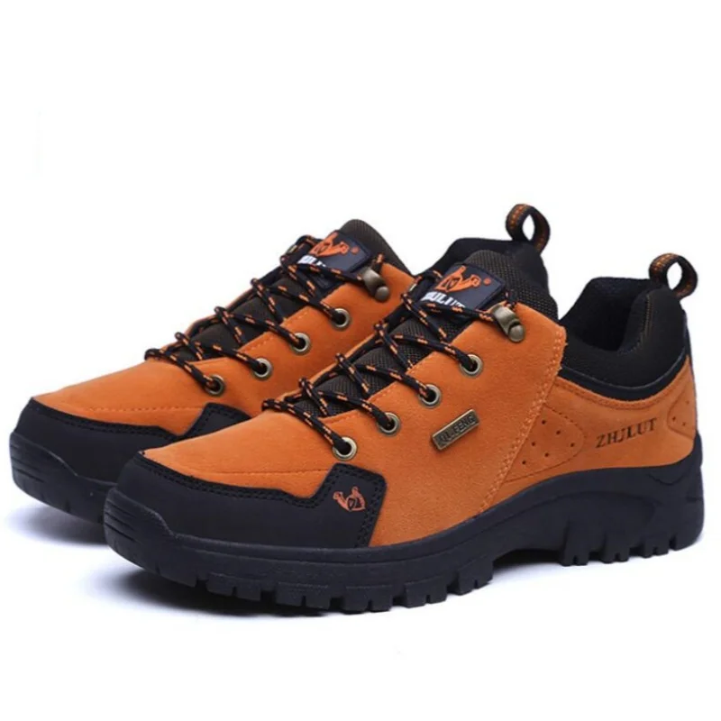 

High Quality Outdoor Walking Sneakers Rubber Sole Suede Leather Men Hiking Shoes Durable Leather Climbing Shoes Zapatillas 36-47