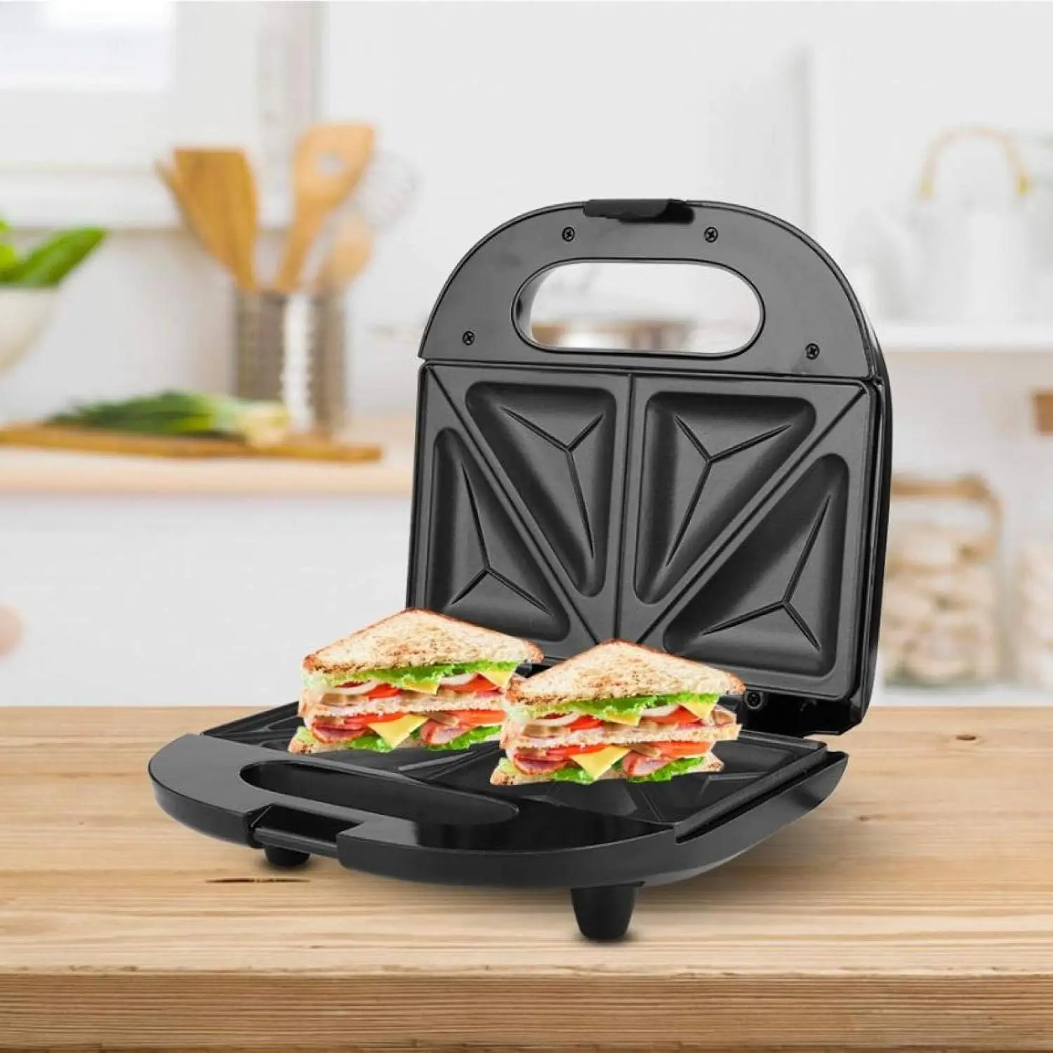 

Small Sandwich Maker,Household Multifunction Sandwich Toaster Maker， Electric Baking Pan 220V Breakfast Maker， Machine Cooking A