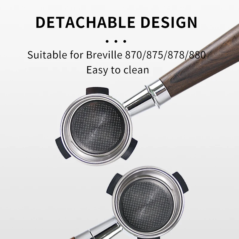 54mm Bottomless Portafilter For Breville Sage 870 878 880 Replacement Filter Basket Naked Handle Barista Accessories Cafe Tools