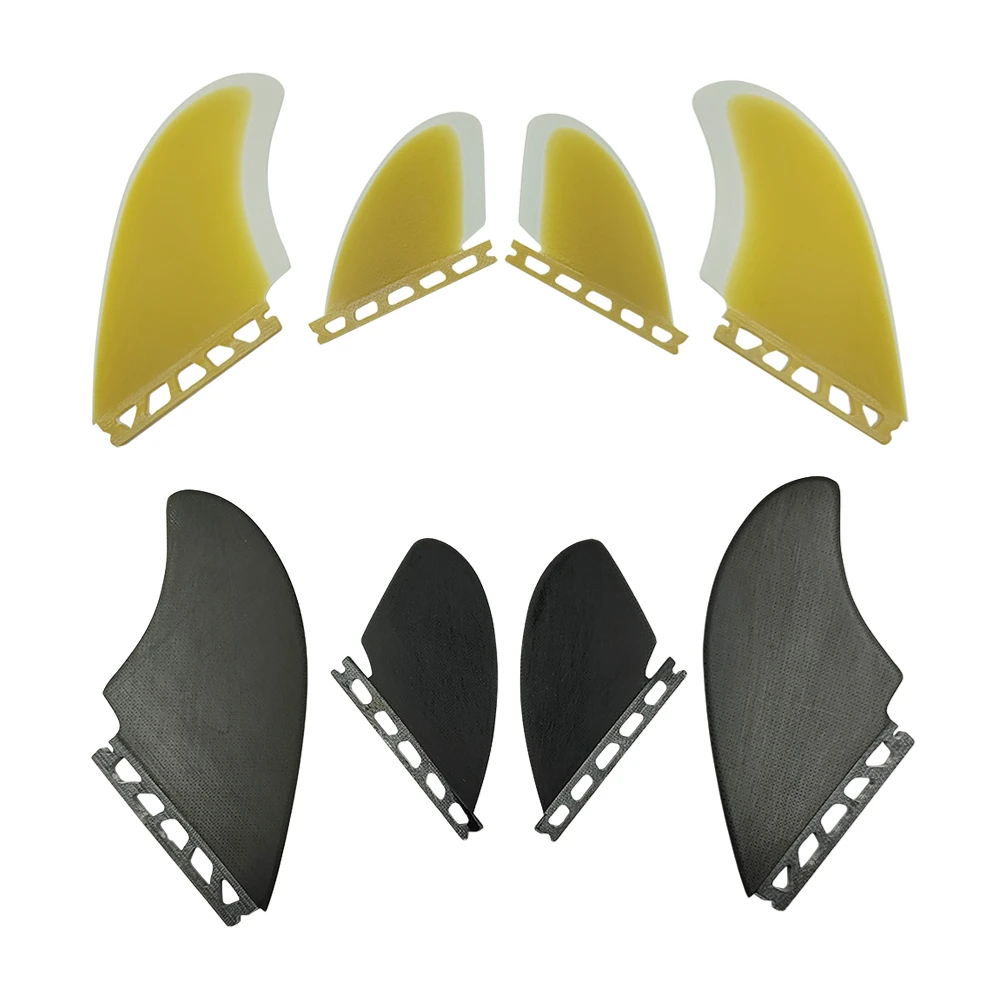 4 Fins Surfboard Fins UPSURF FUTURE RM Quad Fins Set High Performance Fiberglass Surf Fin Twin Rear Fin+Twin Side Fin Keels