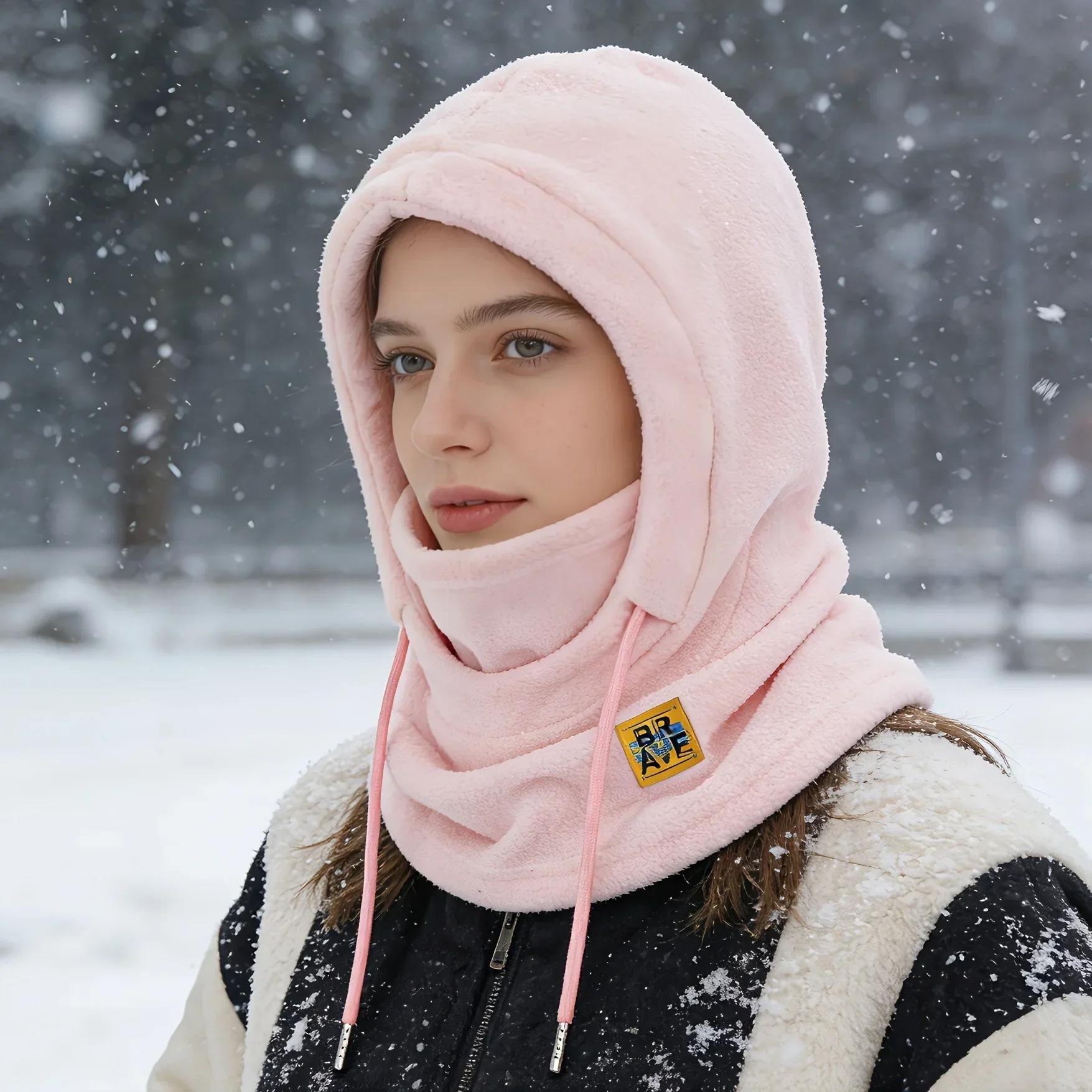 Unisex Winter Balaclava Knit Hat - Windproof Ski Mask Riding Hat Warm Knit Hat for Cold Weather