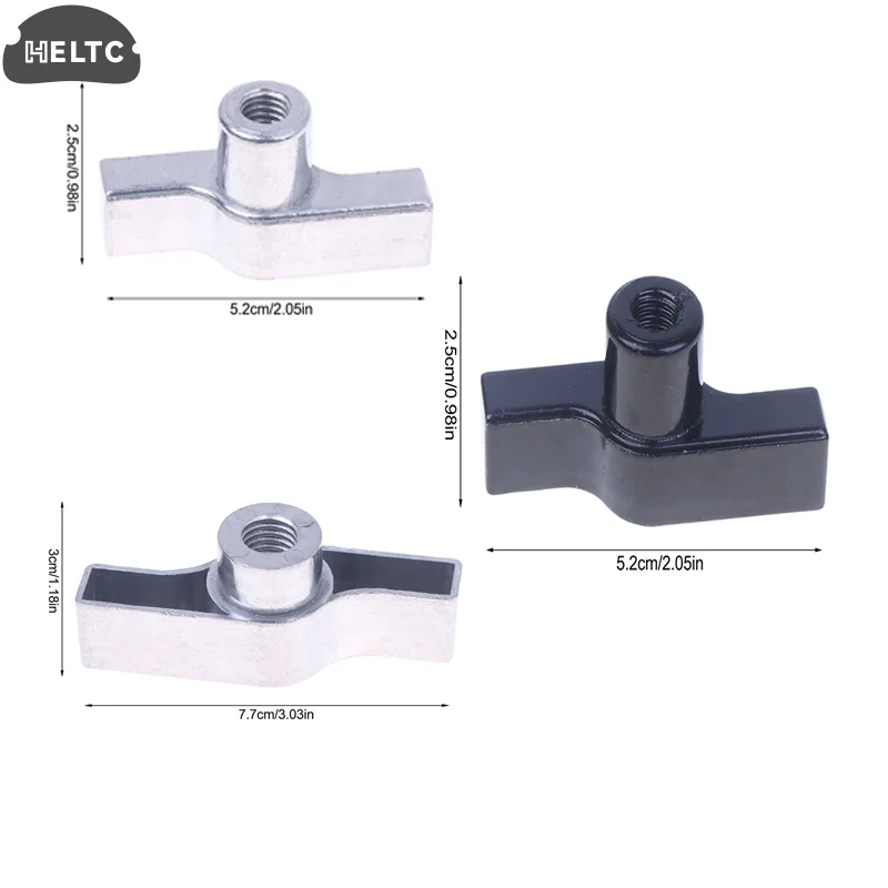 Écrou à oreilles en aluminium, pièces de poignée de serrage en aluminium galvanisé M8 M12, bouton d'écrou noir et gris, écrou en T pour crochet léger, 1 pièce