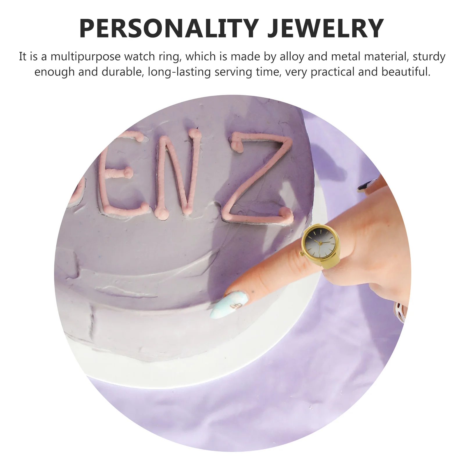 

Finger Watch Ring for Women Fashion Retro Small Metal Jewelry Decorative Clock Easy to Wear Practical Gift Idea