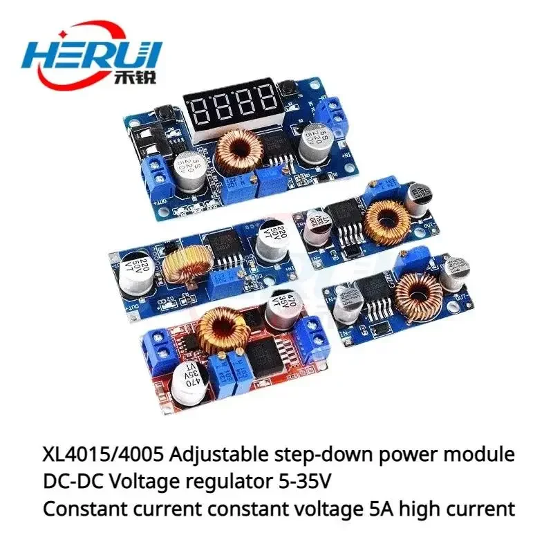 

XL4015/4005 Adjustable step-down power module DC-DC Voltage regulator 5-35V Constant current constant voltage 5A high current