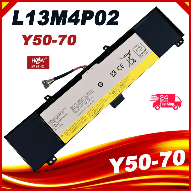 

L13M4P02 L13N4P01 Laptop Battery For Lenovo Y50-70 Y70-70 Y70 Y50P-70 121500250 Tablet 7.4V 54WH