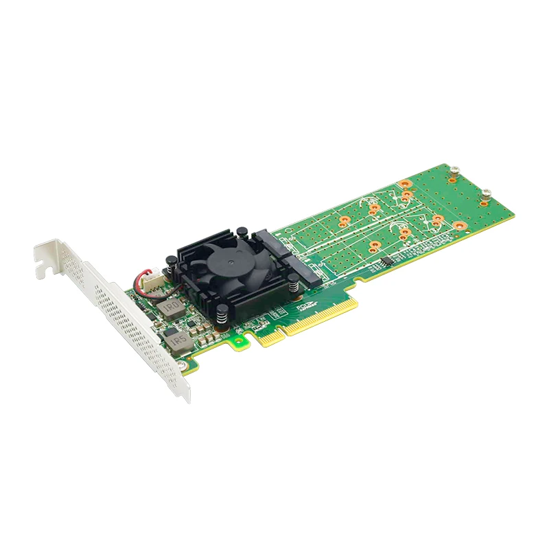 Imagem -04 - Cartão Adaptador Ssd Pcie 3.0x8 a 4x M.2 Nvme Plx8747 Suporte de Perfil Baixo 22110 mm