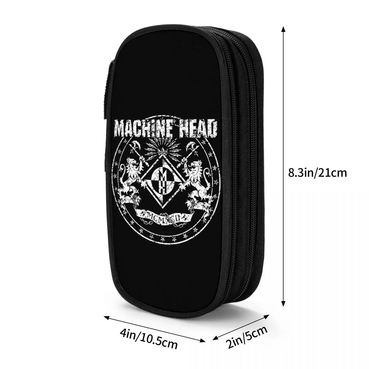 Machine Head Logo 04 Groove Metal Pencil Cases Large Storage Pen Bags Pen Box Pencil Pouch For Boys Girls Students Stationery