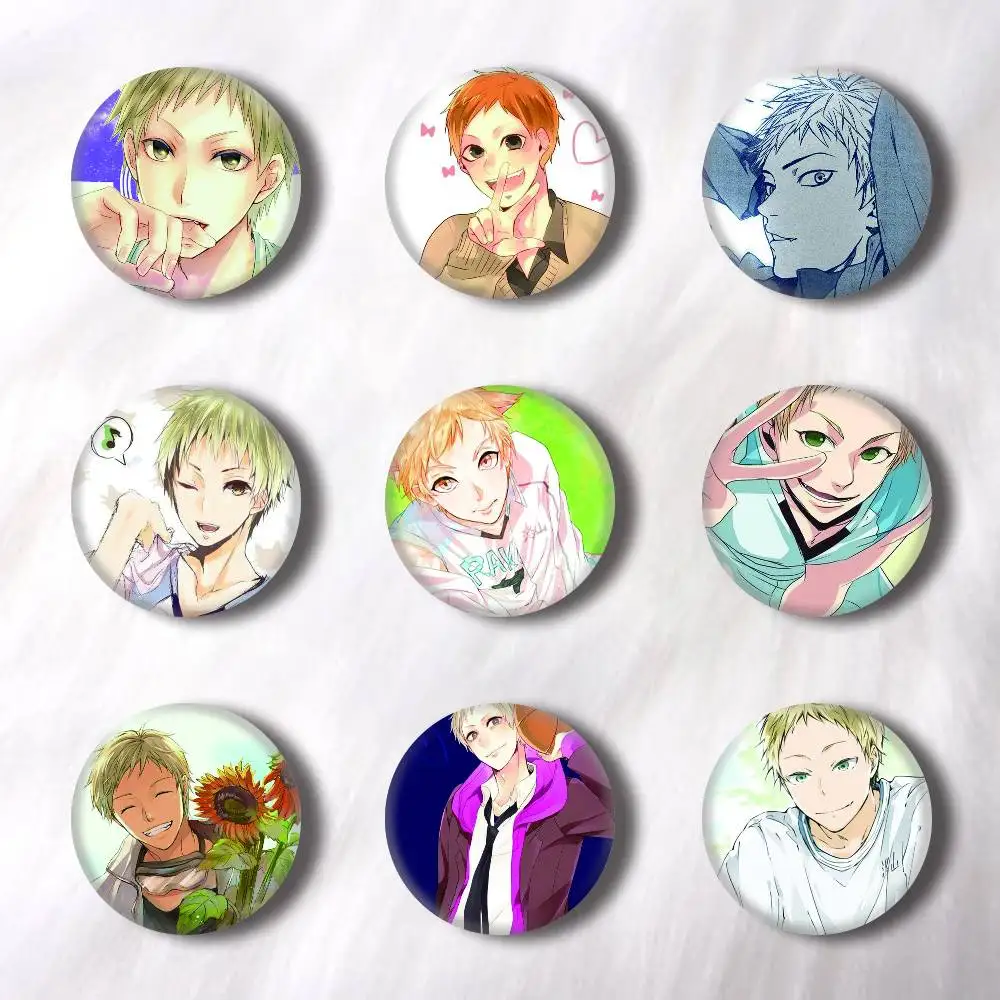 Anime Kotaro Hayama Creative Round Button Badges Cute Pin Brooch for Backpack Clothes Lapel Jewelry Accessories Friends Gift