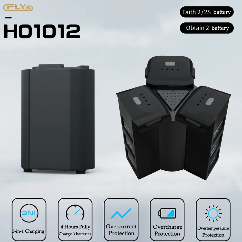 

Original 11.4V 3100mAh Lithium Battery 3-IN-1 Triple Multi Charger Charging Hub For CFly Faith 2 2S Pro RC Drone Spare Part